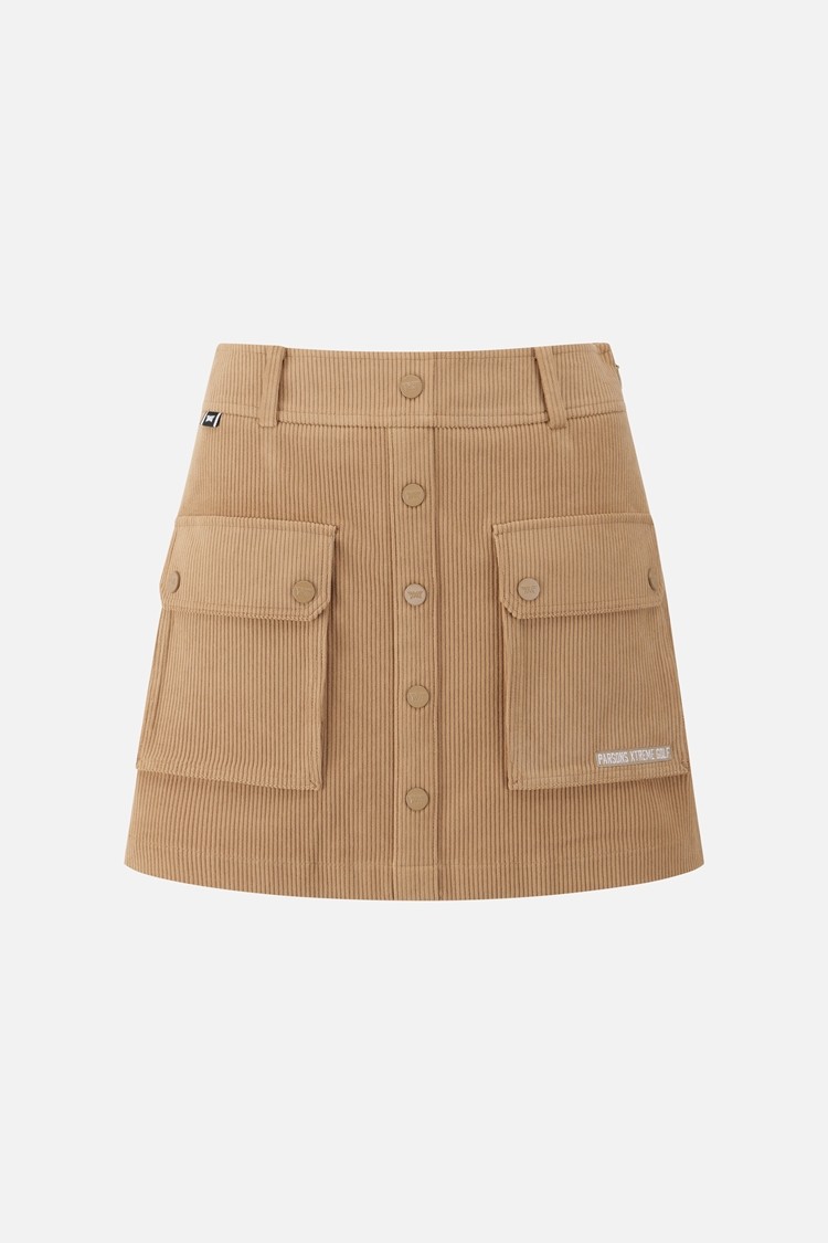 WOMEN CORDUROY SKIRT PKFCW560505 BEIGE 상품 이미지