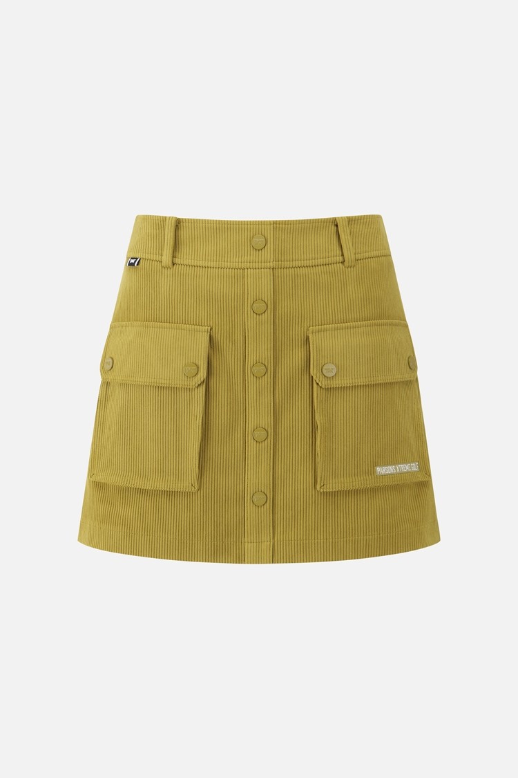 WOMEN CORDUROY SKIRT PKFCW560508 MOSS GREEN 상품 이미지