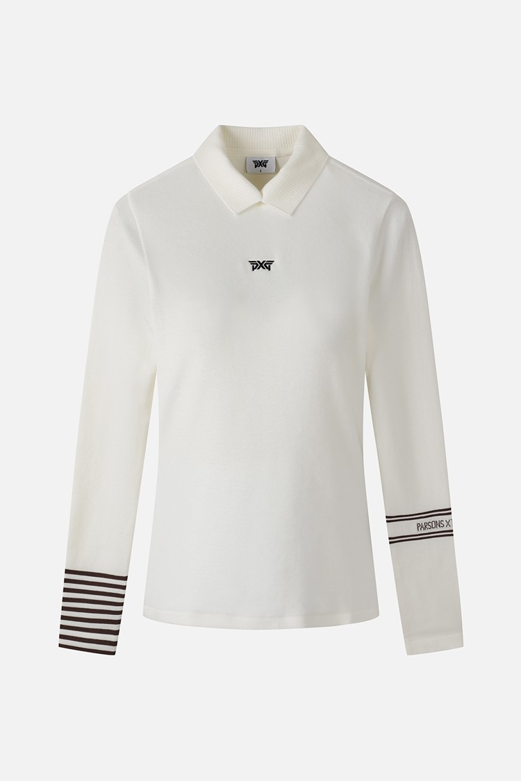 WOMEN SLEEVE DETAIL LONG SLEEVE PKFPW211001 WHITE 상품 이미지