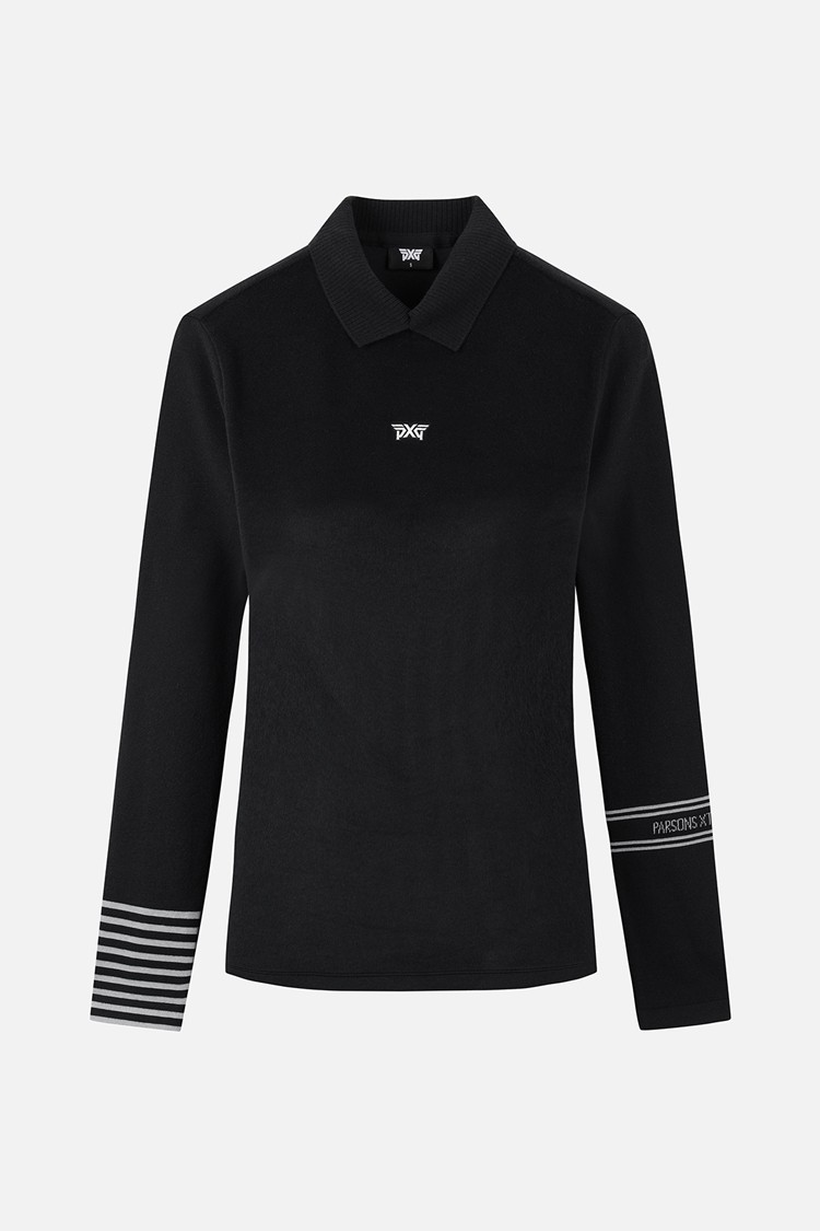WOMEN SLEEVE DETAIL LONG SLEEVE PKFPW211021 BLACK 상품 이미지