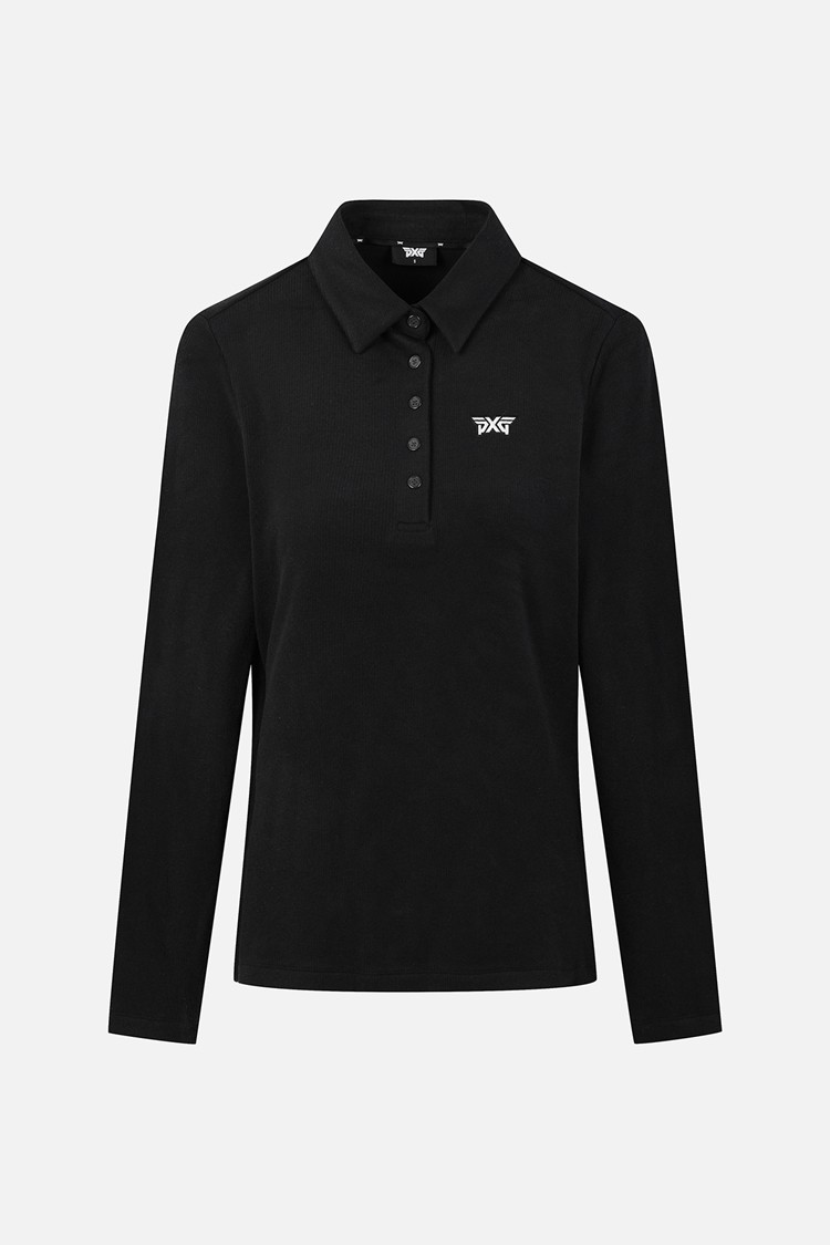 WOMEN TEXTURED LONG SLEEVE PKFPW211621 BLACK 상품 이미지