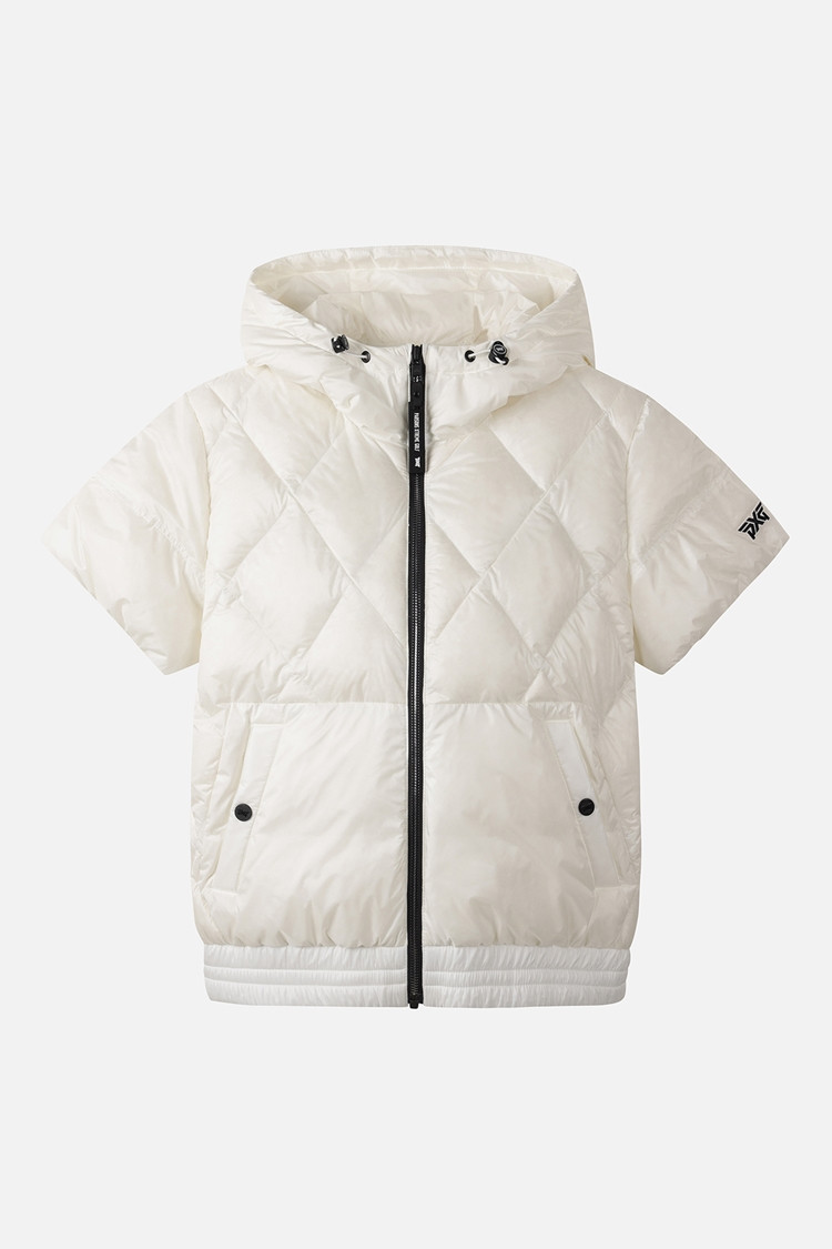 WOMEN SHORT-SLEEVE DOWN JACKET PKWCW631001 WHITE 상품 이미지