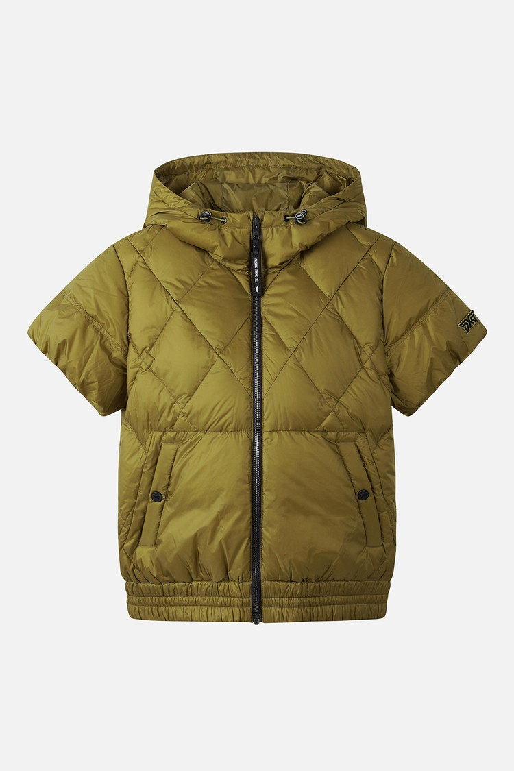WOMEN SHORT-SLEEVE DOWN JACKET PKWCW631008 MOSS GREEN 상품 이미지