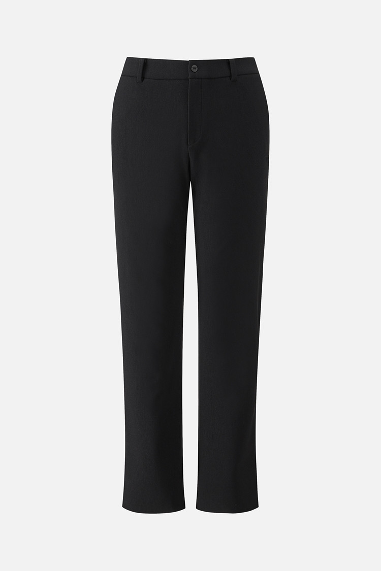 MEN BRUSHED TWO-TONE STANDARD FIT PANTS PKWPM511421 BLACK 상품 이미지