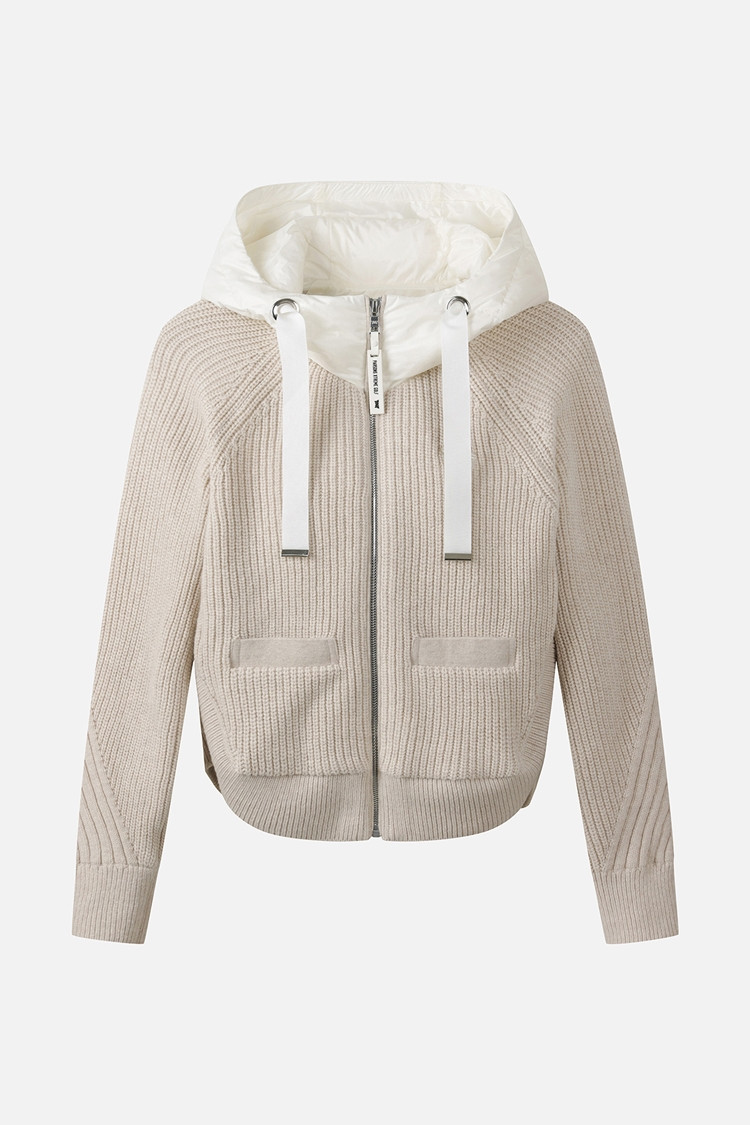 WOMEN SIDE OPEN WOVEN HYBRID DOWN JACKET PKWPW431905 BEIGE 상품 이미지