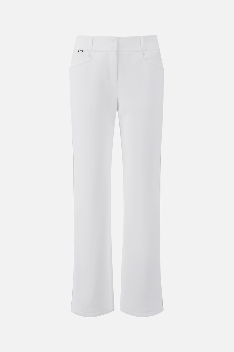 WOMEN BONDED SLIM BOOTCUT PANTS PKWPW511101 WHITE 상품 이미지