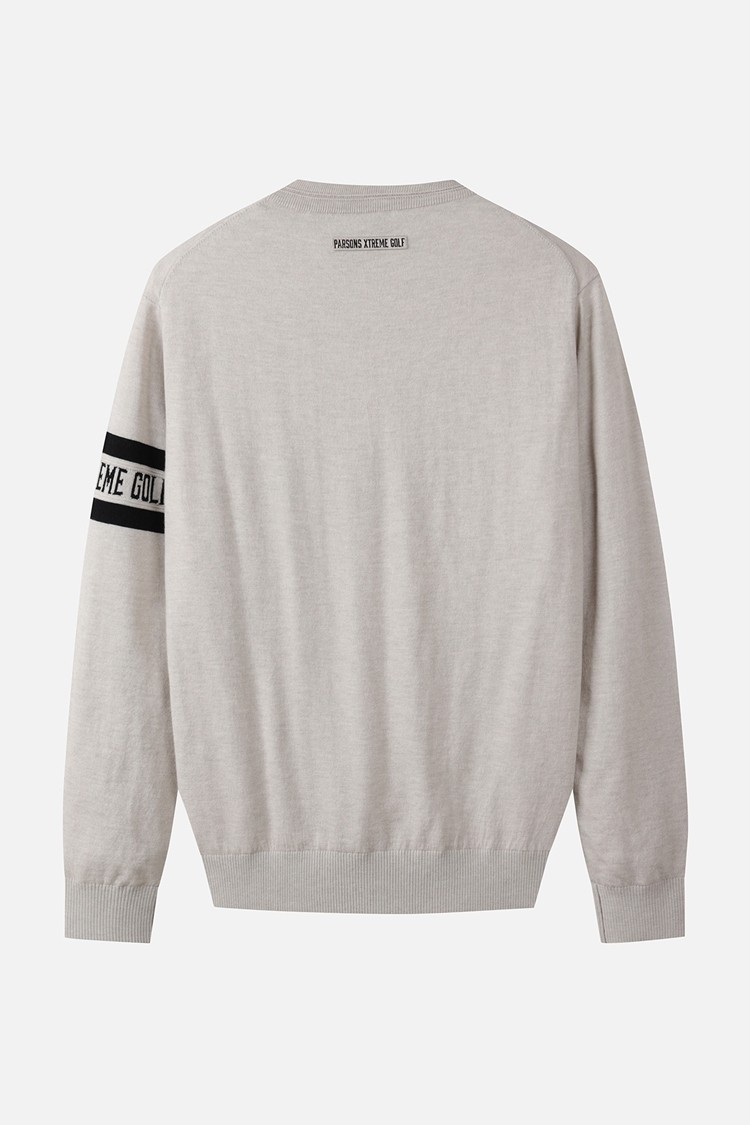 MEN RECON WINDPROOF ROUND NECK SWEATER PKFCM411005 BEIGE 상품 이미지1