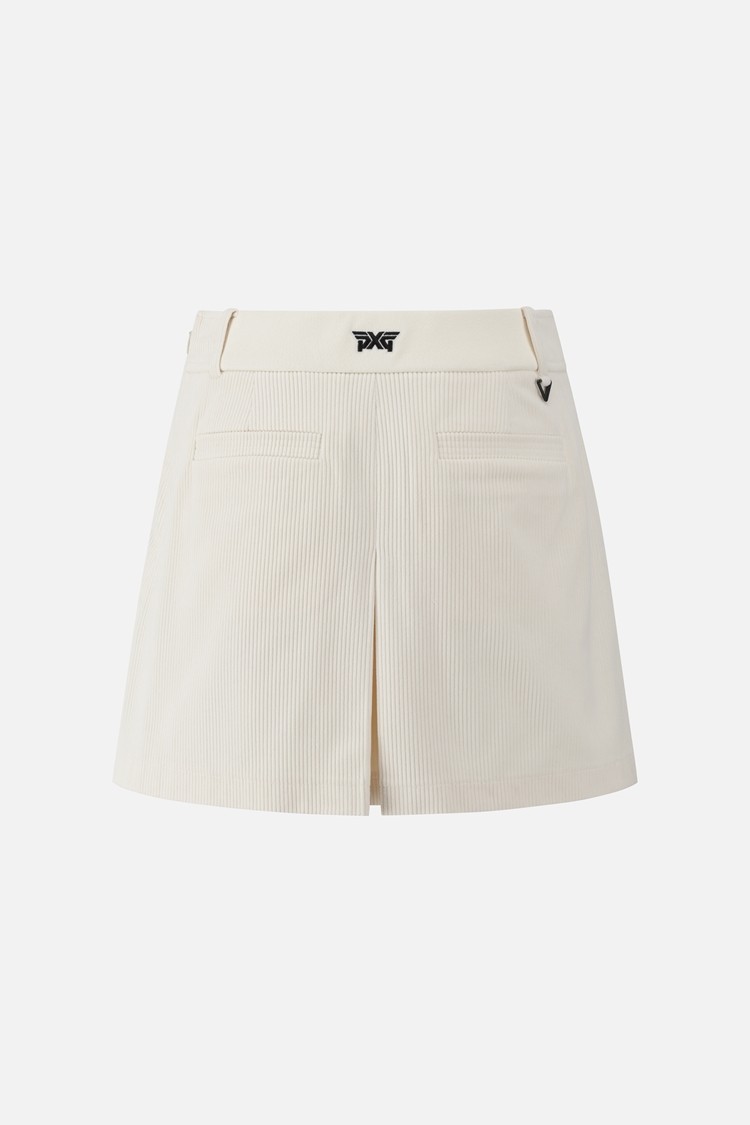 WOMEN CORDUROY SKIRT PKFCW560501 WHITE 상품 이미지1