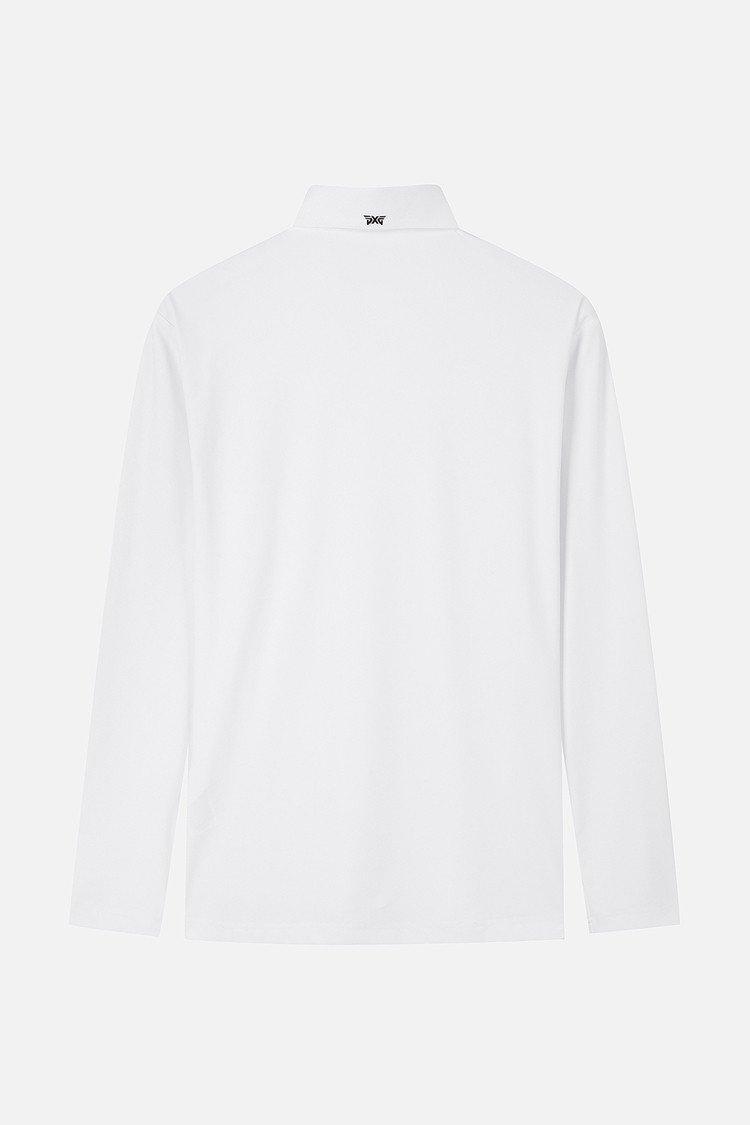 MEN ESSENTIAL COLLAR LONG SLEEVE PKFPM210601 WHITE 상품 이미지 1