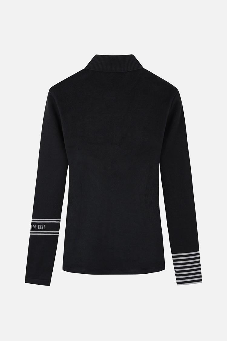 WOMEN SLEEVE DETAIL LONG SLEEVE PKFPW211021 BLACK 상품 이미지 1