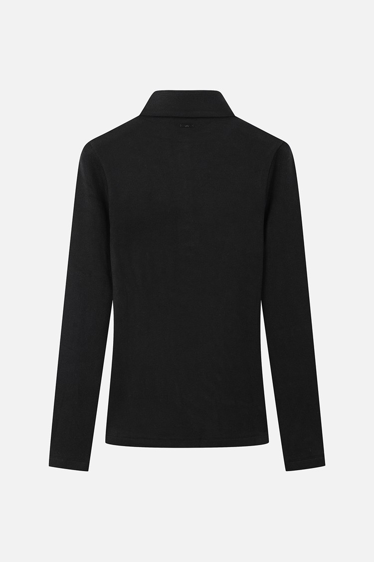 WOMEN TEXTURED LONG SLEEVE PKFPW211621 BLACK 상품 이미지1