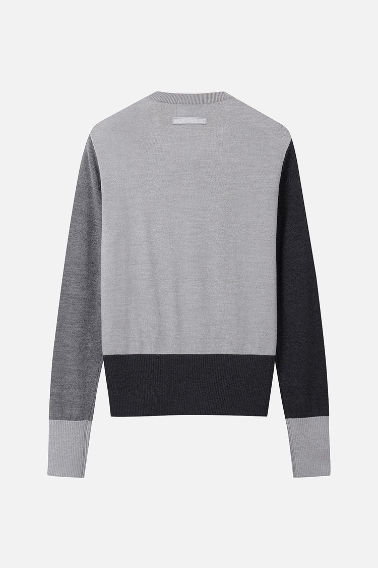 WOMEN TEXTURE MIX SWEATER PKFPW410412 M/GREY 상품 이미지 1