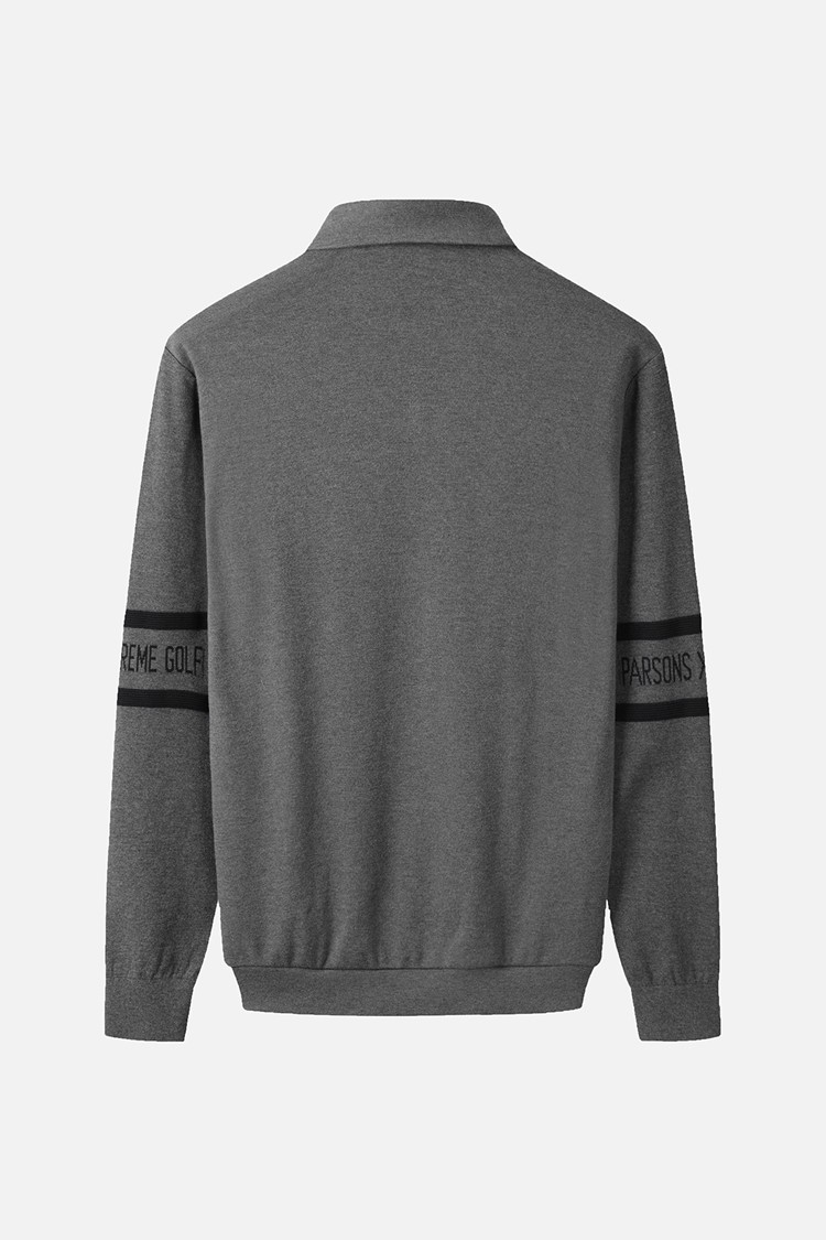 MEN RECON KNIT HYBRID COLLAR LONG SLEEVE PKWCM211412 M/GREY 상품 이미지 1