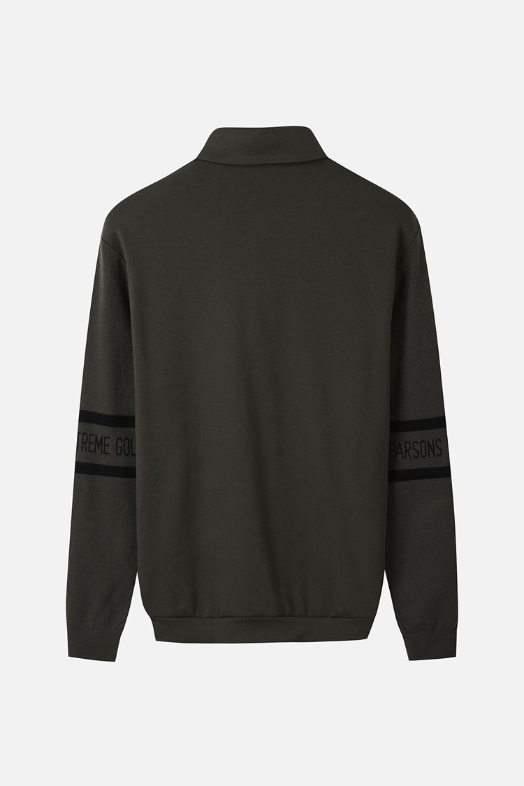 MEN RECON KNIT HYBRID COLLAR LONG SLEEVE PKWCM211451 KHAKI 상품 이미지 1