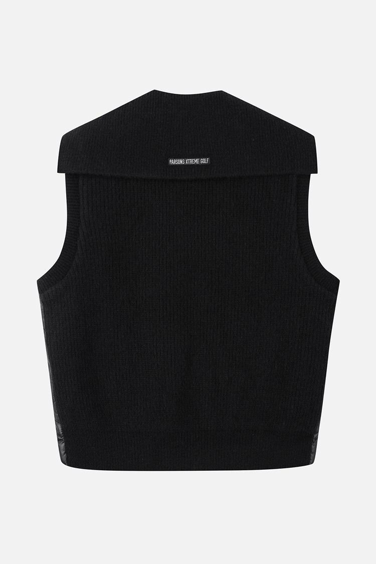 WOMEN WOVEN HYBRID VEST PKWCW421821 BLACK 상품 이미지 1