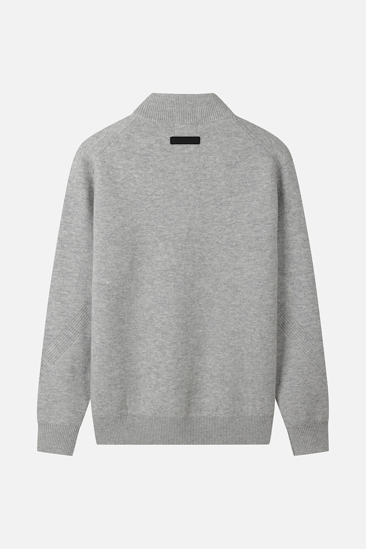 MEN GEN-X CASHEMRE BLEND SET HALF-ZIP SWEATER PKWPM411711 L/GREY 상품 이미지 1