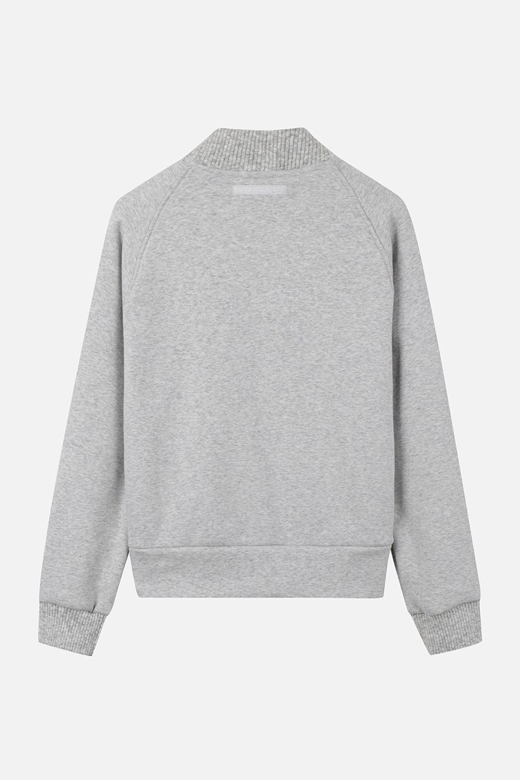 WOMEN KNIT MIX HIGH NECK LONG SLEEVE PKWPW111212 M/GREY 상품 이미지 1