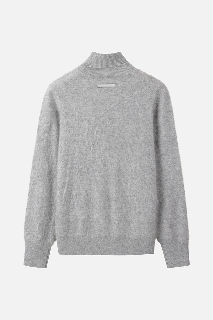 WOMEN BRUSHED CASHMERE SWEATER PKWPW411712 M/GREY 상품 이미지 1
