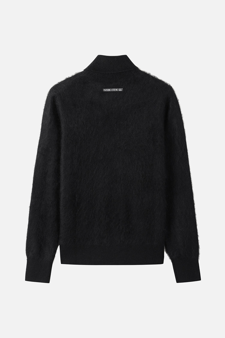 WOMEN BRUSHED CASHMERE SWEATER PKWPW411721 BLACK 상품 이미지 1