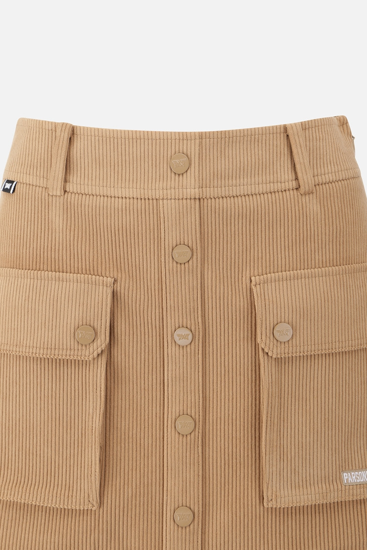 WOMEN CORDUROY SKIRT PKFCW560505 BEIGE 상품 이미지2