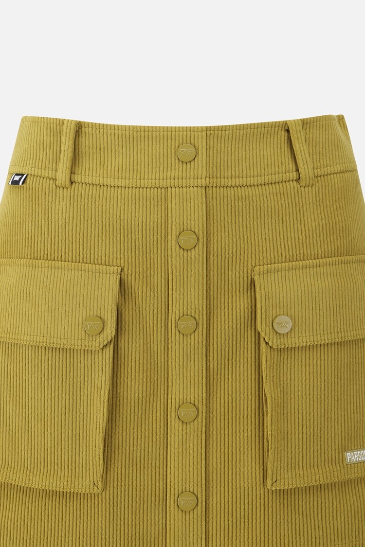 WOMEN CORDUROY SKIRT PKFCW560508 MOSS GREEN 상품 이미지2