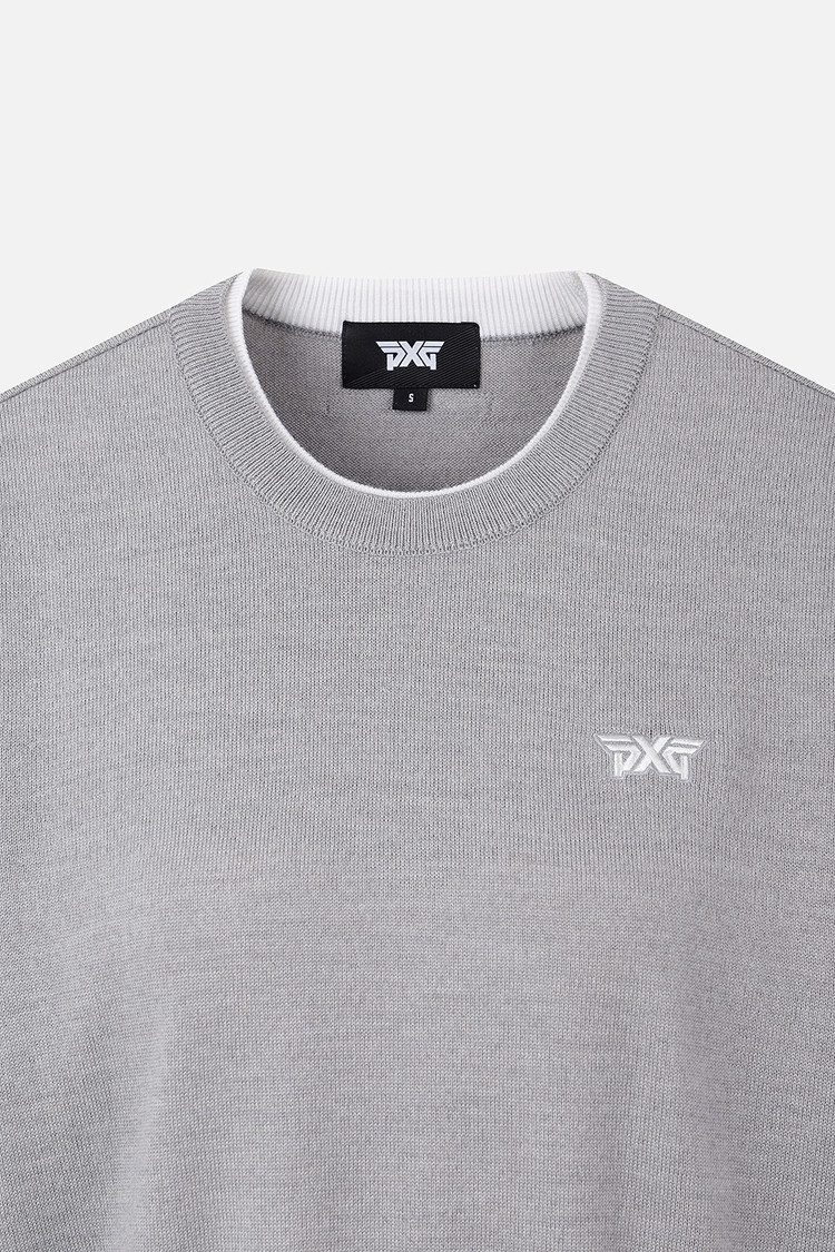 WOMEN TEXTURE MIX SWEATER PKFPW410412 M/GREY 상품 이미지 1