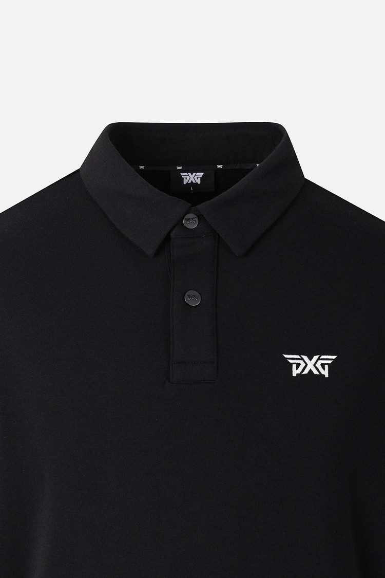 MEN RECON KNIT HYBRID COLLAR LONG SLEEVE PKWCM211421 BLACK 상품 이미지 1