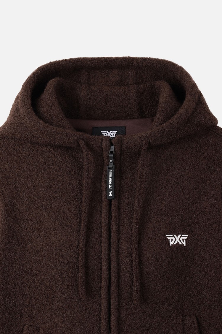 WOMEN ZIP-UP CARDIGAN PKWCW431687 BROWN 상품 이미지 1