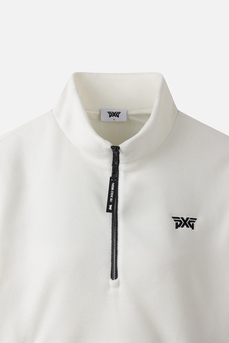 WOMEN ESSENTIAL HALF-ZIP LONG SLEEVE PKWPW111401 WHITE 상품 이미지 1