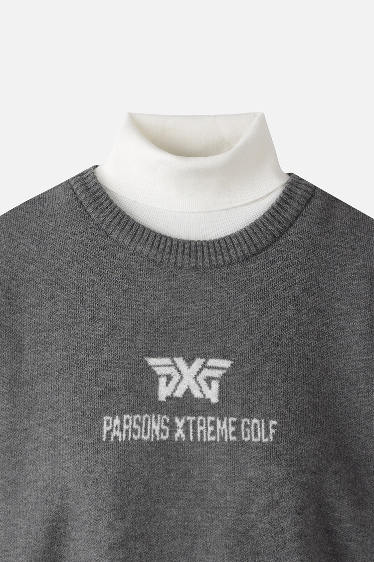 WOMEN WIND BLOCK HIGH-NECK SWEATER PKWPW411512 M/GREY 상품 이미지 1