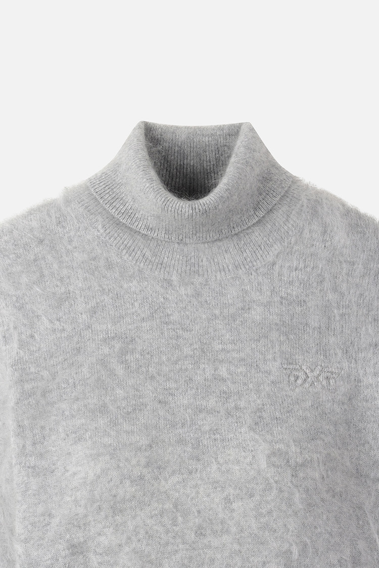 WOMEN BRUSHED CASHMERE SWEATER PKWPW411712 M/GREY 상품 이미지 1