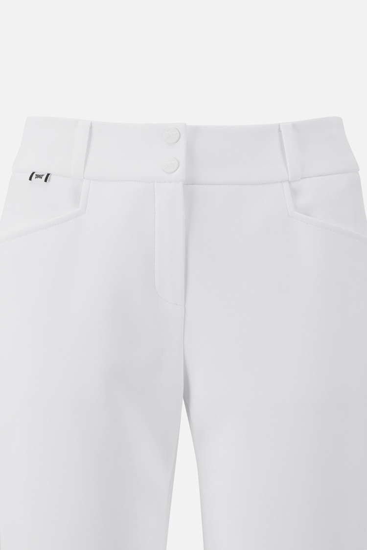 WOMEN BONDED SLIM BOOTCUT PANTS PKWPW511101 WHITE 상품 이미지 1