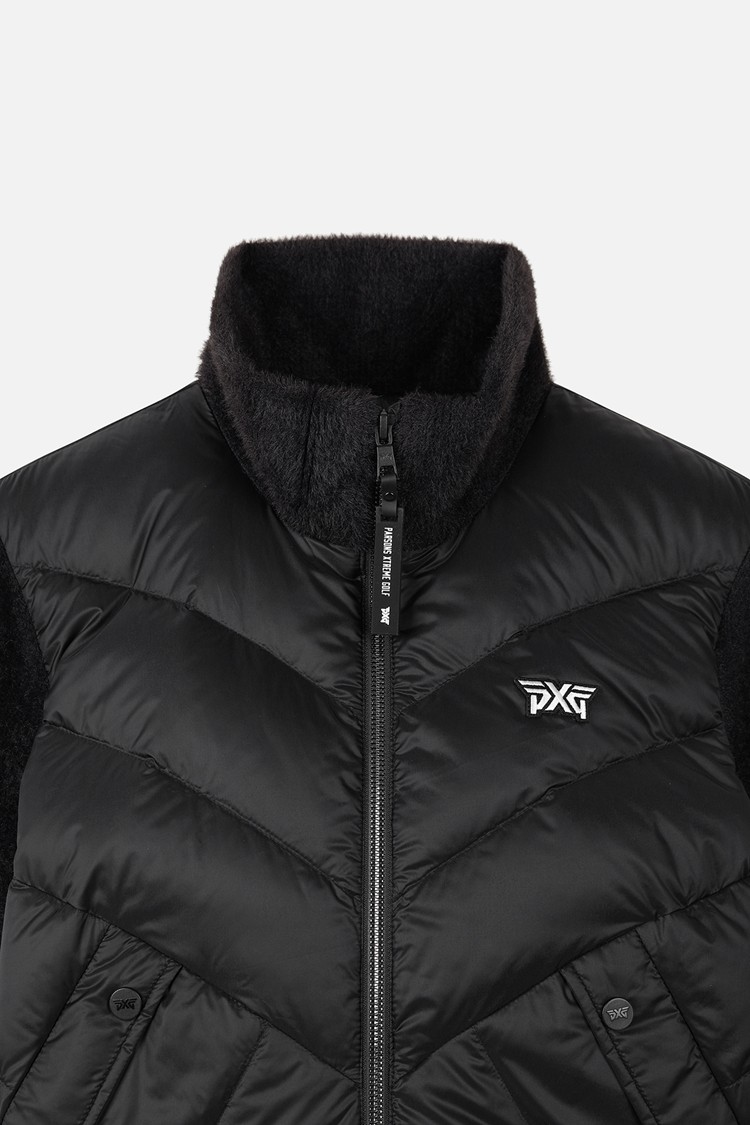 WOMEN KNIT HYBRID DOWN JACKET PKWPW631221 BLACK 상품 이미지 1