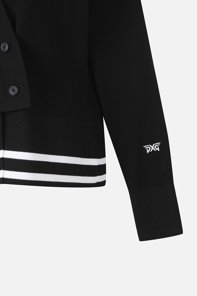 WOMEN COLOR TRIMMED KNIT CARDIGAN PXG Parsons Xtreme Golf