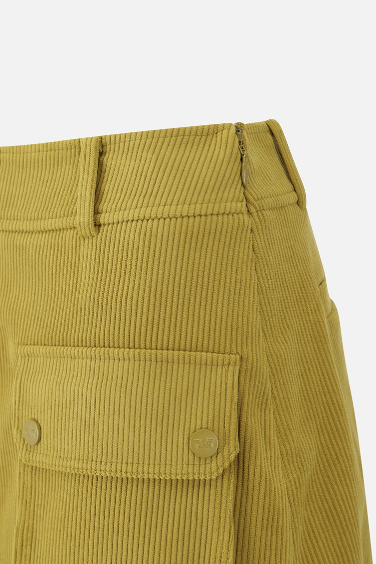 WOMEN CORDUROY SKIRT PKFCW560508 MOSS GREEN 상품 이미지3