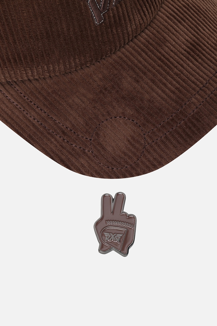 WOMEN CORDUROY BASIC CAP PKFCW850187 BROWN 상품 이미지 1