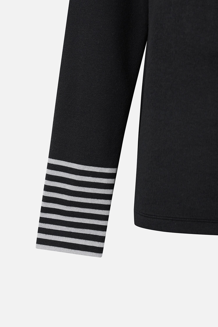 WOMEN SLEEVE DETAIL LONG SLEEVE PKFPW211021 BLACK 상품 이미지 1