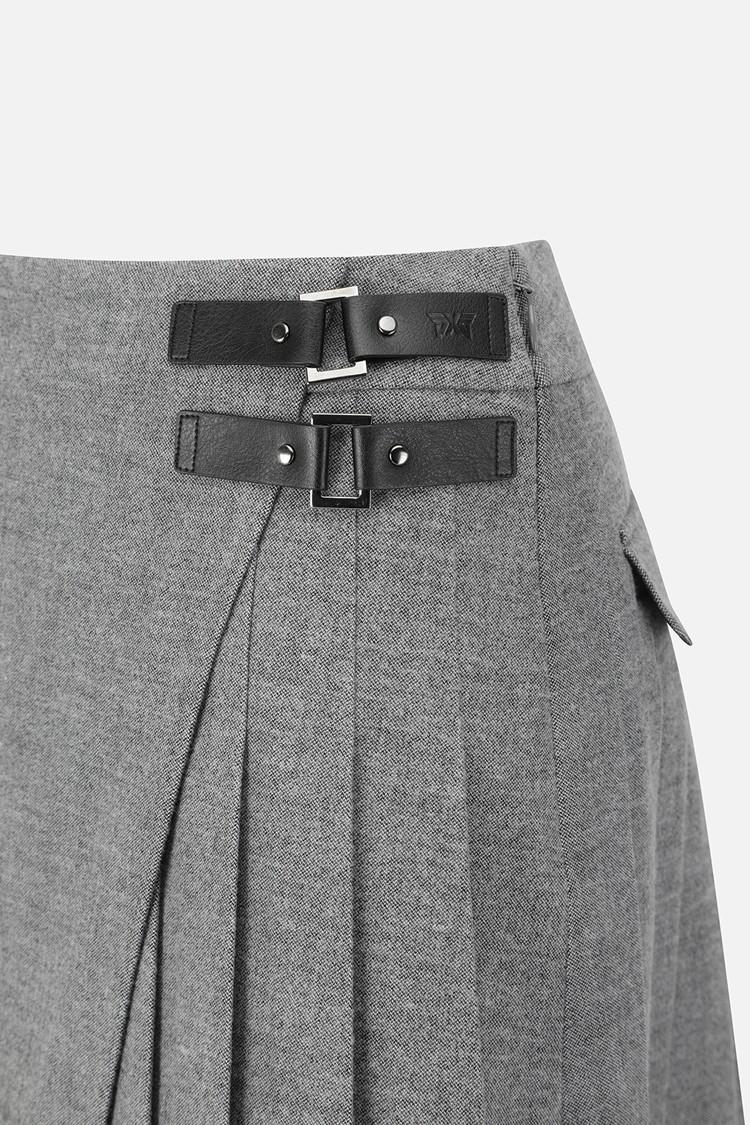 WOMEN WRAP SKIRT PKFPW560812 M/GREY 상품 이미지 1