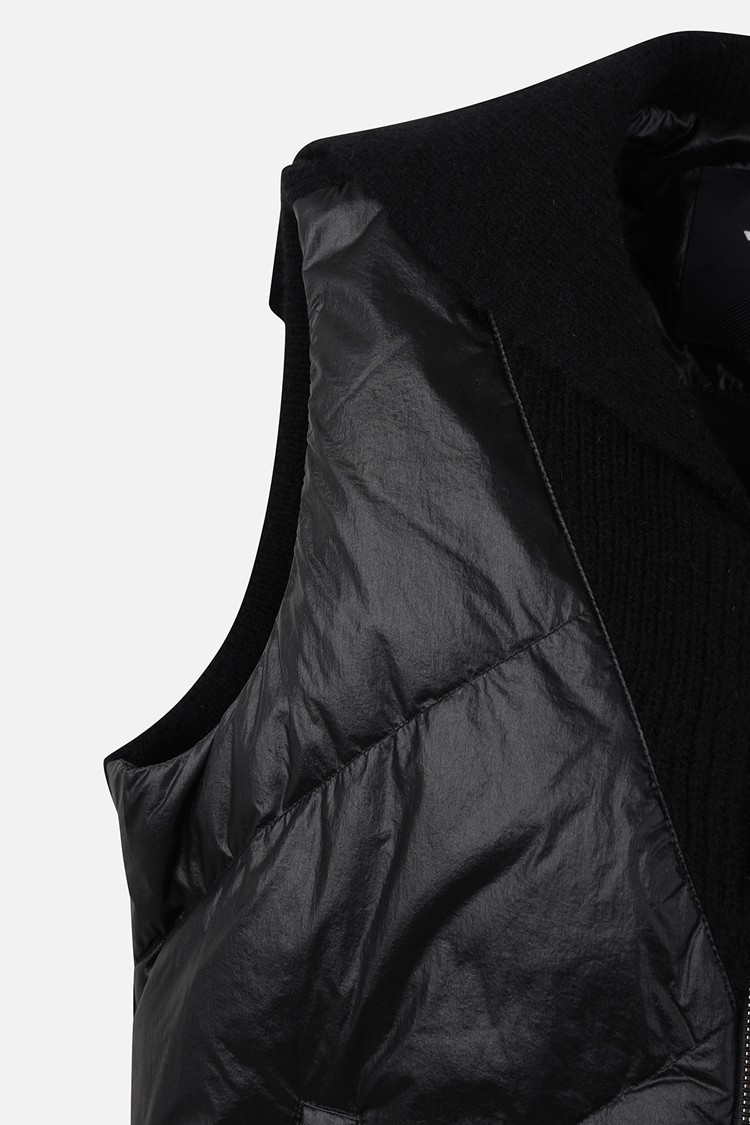 WOMEN WOVEN HYBRID VEST PKWCW421821 BLACK 상품 이미지 1