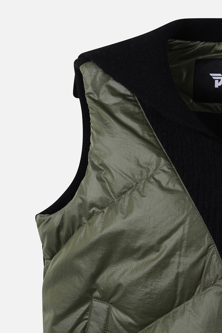 WOMEN WOVEN HYBRID VEST PKWCW421851 KHAKI 상품 이미지 1
