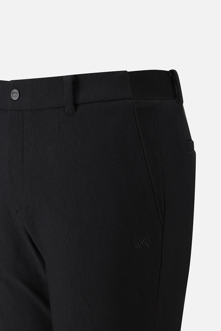 MEN BRUSHED TWO-TONE STANDARD FIT PANTS PKWPM511421 BLACK 상품 이미지 1