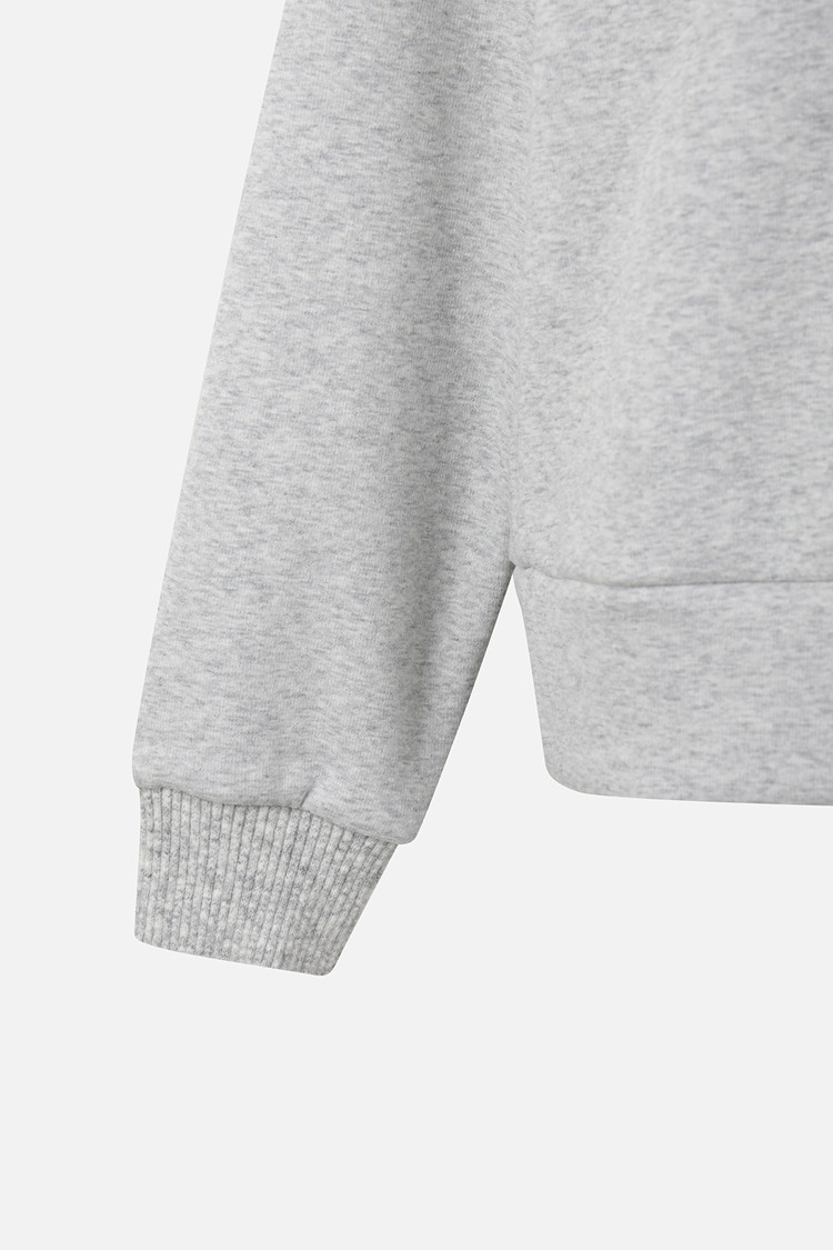 WOMEN KNIT MIX HIGH NECK LONG SLEEVE PKWPW111212 M/GREY 상품 이미지 1