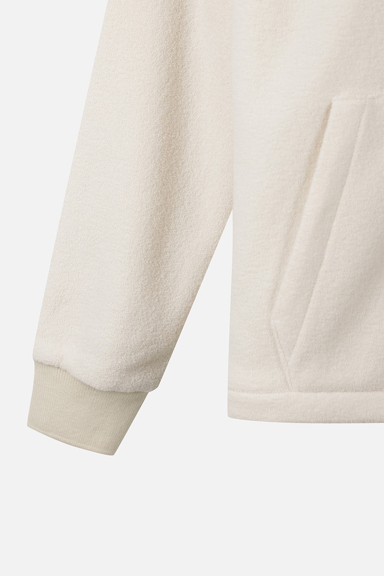 WOMEN KNIT MIX HOOD LONG SLEEVE PKWPW151301 WHITE 상품 이미지 1