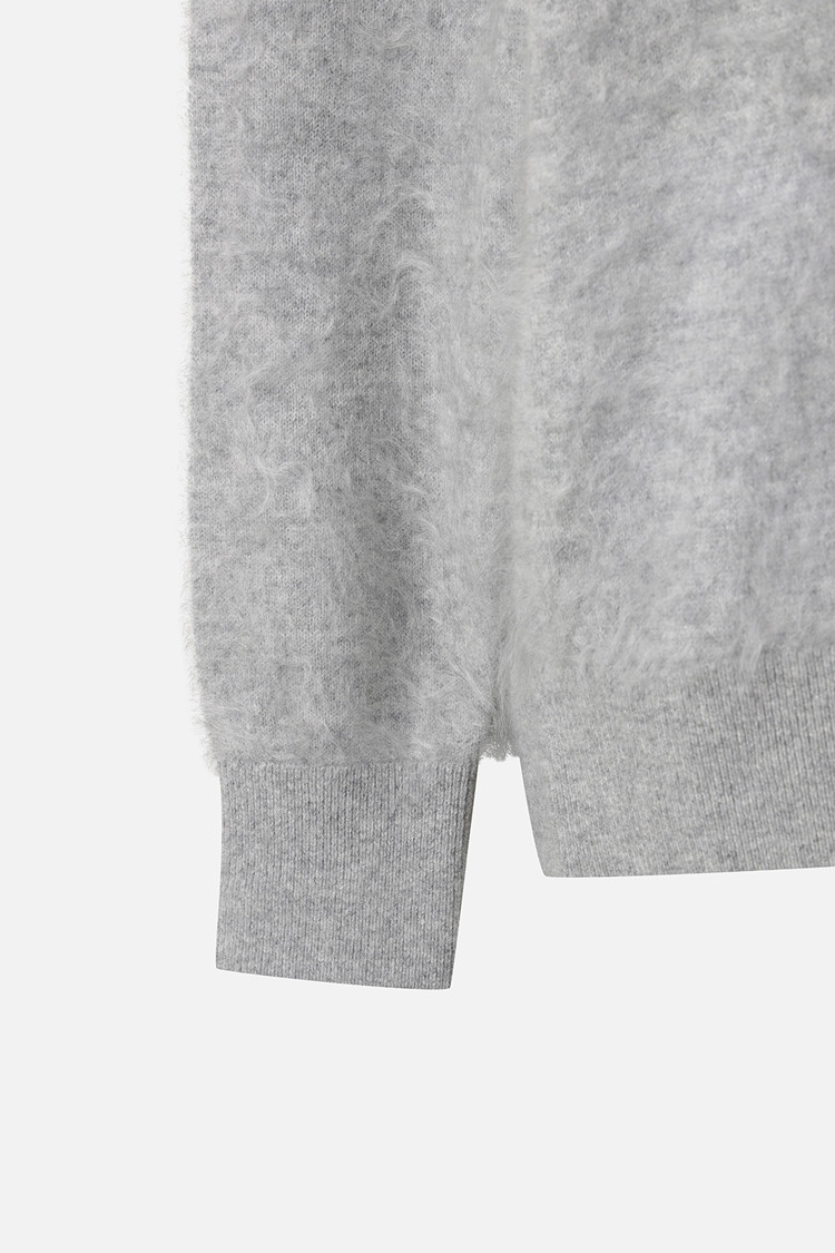 WOMEN BRUSHED CASHMERE SWEATER PKWPW411712 M/GREY 상품 이미지 1