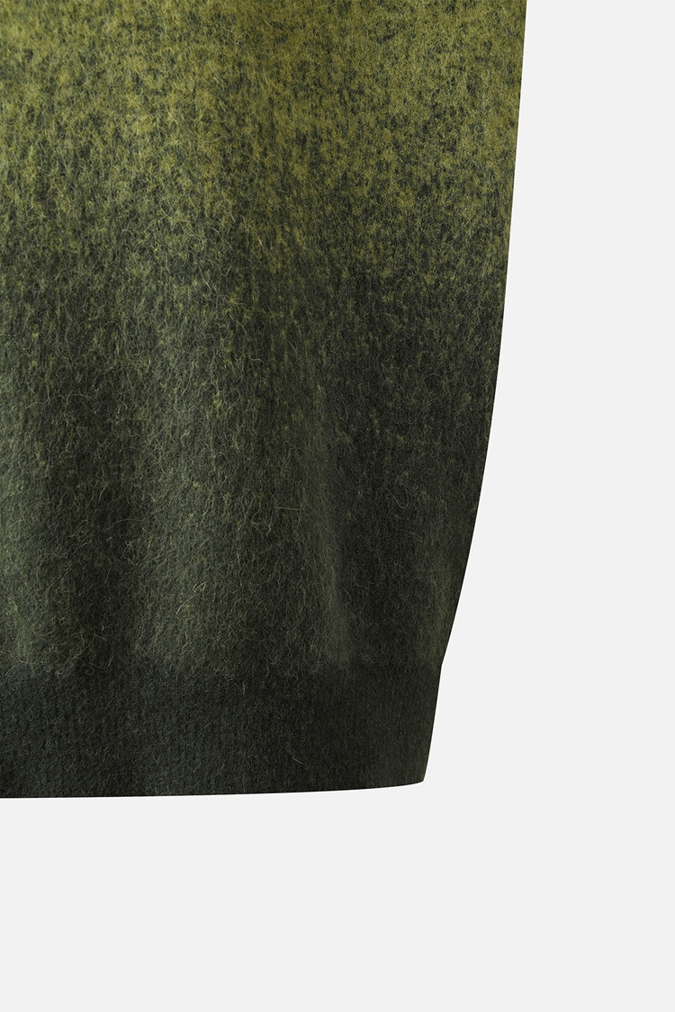 MEN GRADATION ROUND NECK SWEATER PKFCM411108 MOSS GREEN 상품 이미지 1
