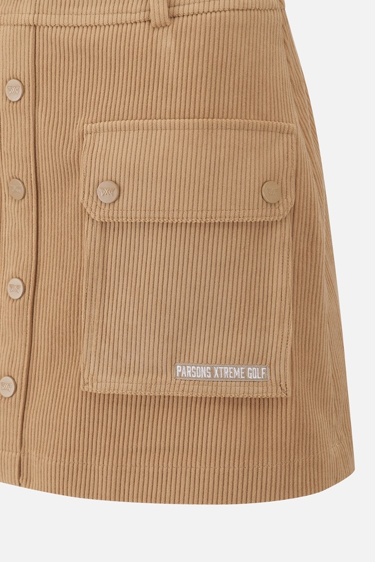 WOMEN CORDUROY SKIRT PKFCW560505 BEIGE 상품 이미지4