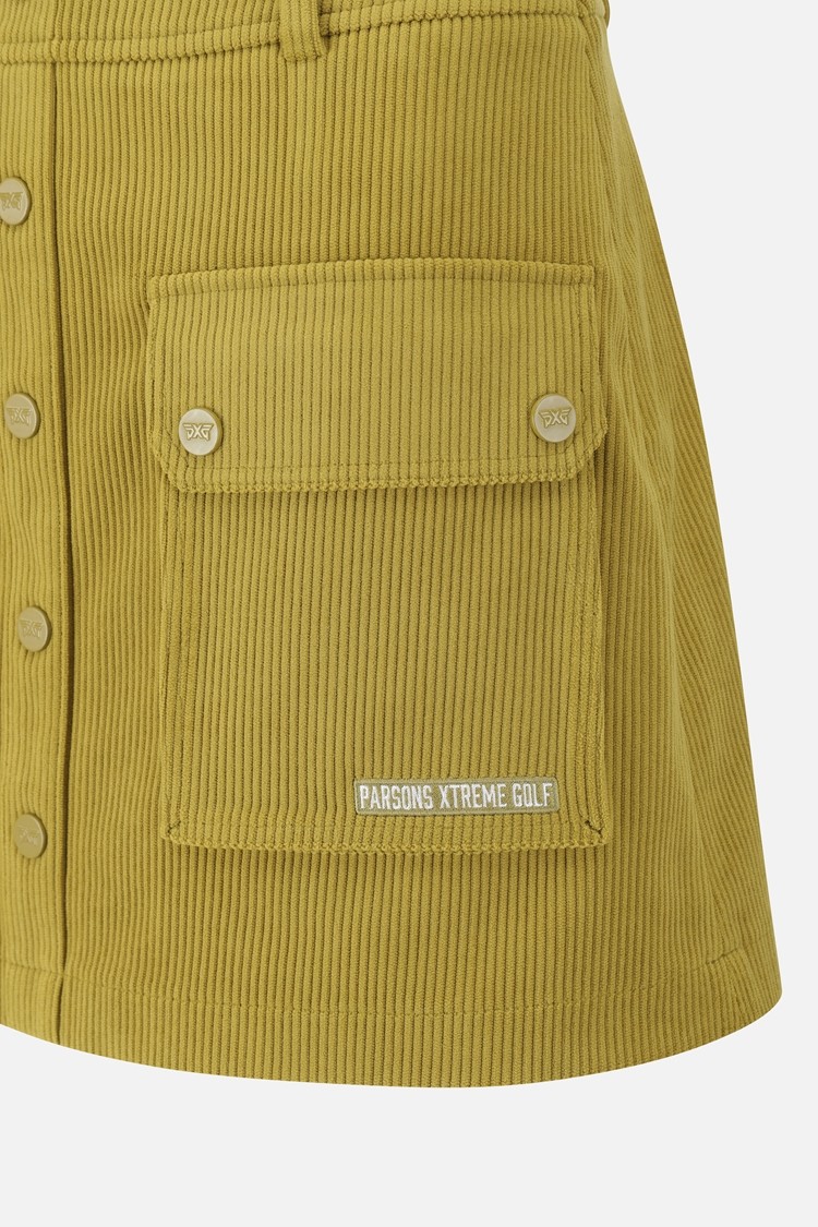 WOMEN CORDUROY SKIRT PKFCW560508 MOSS GREEN 상품 이미지4