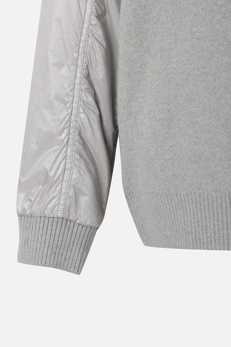 MEN HYBRID HOODED SWEATER PKFPM410911 L/GREY 상품 이미지 1