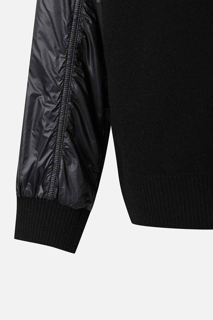 MEN HYBRID HOODED SWEATER PKFPM410921 BLACK 상품 이미지 1