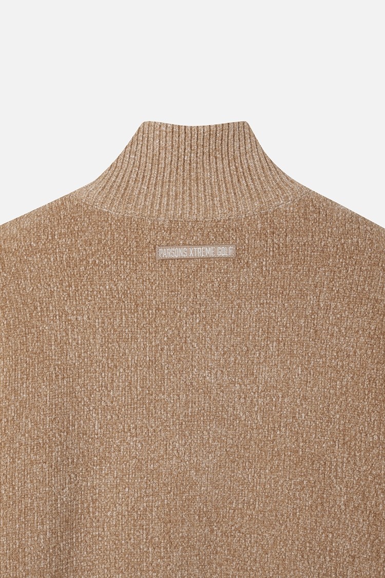 WOMEN HALF-ZIP HIGH-NECK SWEATER PKFPW411205 BEIGE 상품 이미지 1